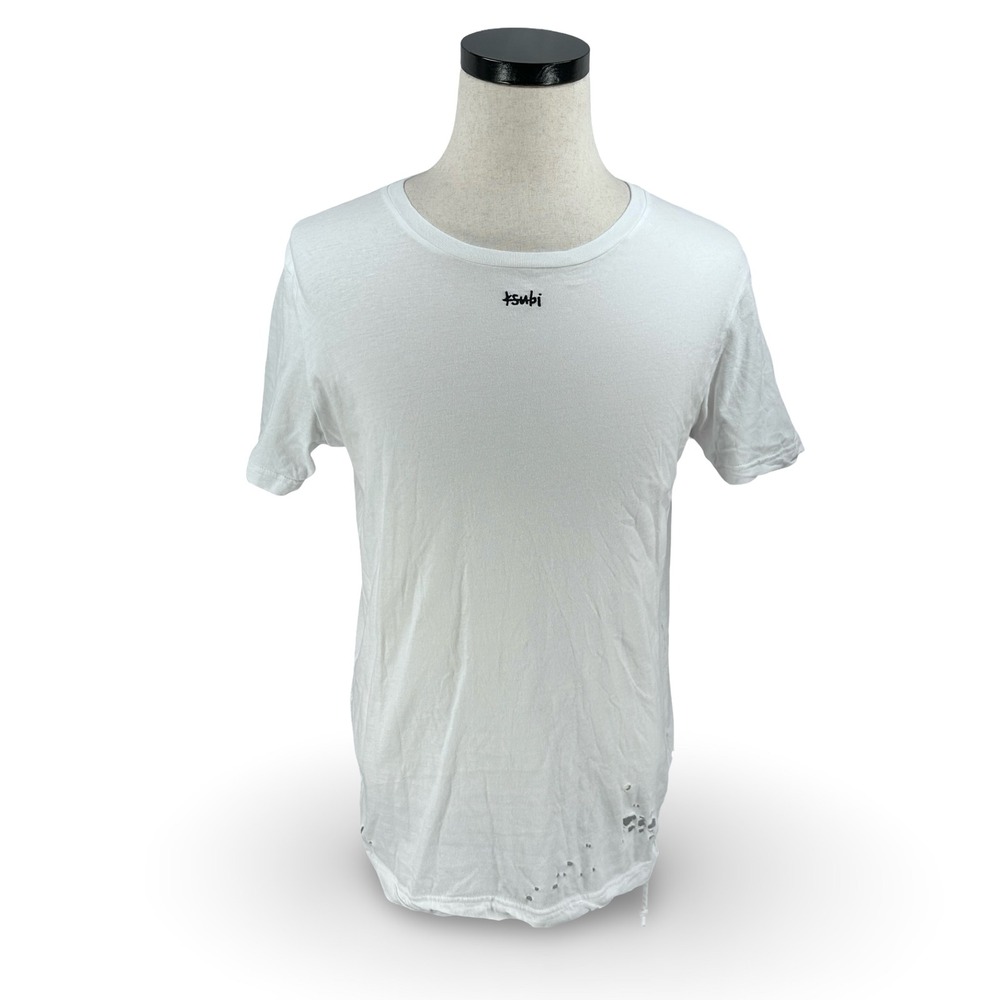 Ksubi‎ Siesta Tee White Distressed Short Sleeve T-Shirt MPF24TE011 Mens Small